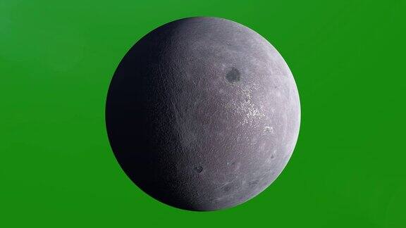 现实行星月球月球月球旋转4K完美的为您自己的背景使用绿色屏幕高的详细结构