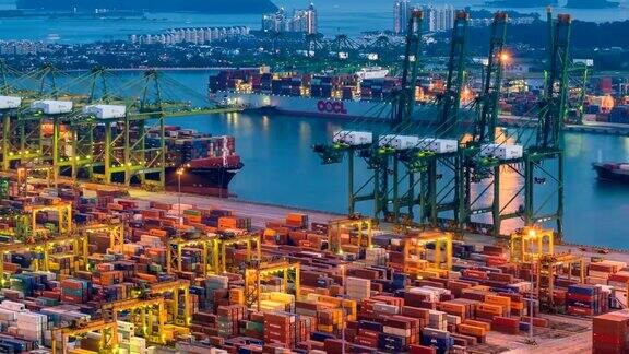 4K延时:集装箱船舶在进出口业务和物流