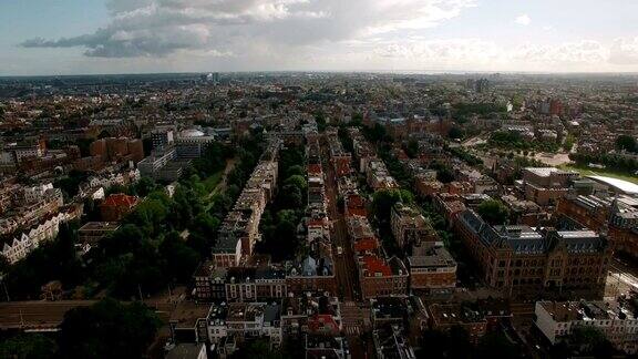 荷兰阿姆斯特丹的航拍全景