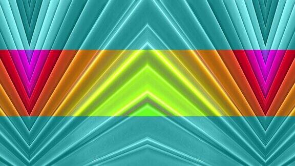 抽象3d无缝明亮背景在4k与彩虹磁带彩虹多色条纹移动循环在简单的几何卡通创意风格毛圈平滑的动画53
