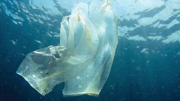 环境问题海洋中的一次性塑料