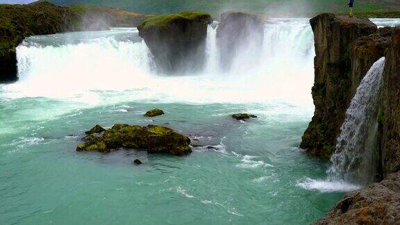 冰岛中部北部的瀑布Godafoss