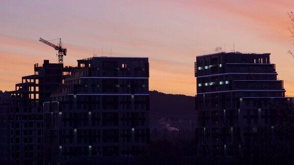 城市景观晨光城市辛菲罗波尔公寓楼建设