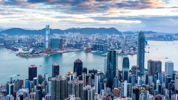 香港太平山顶城市延时摄影