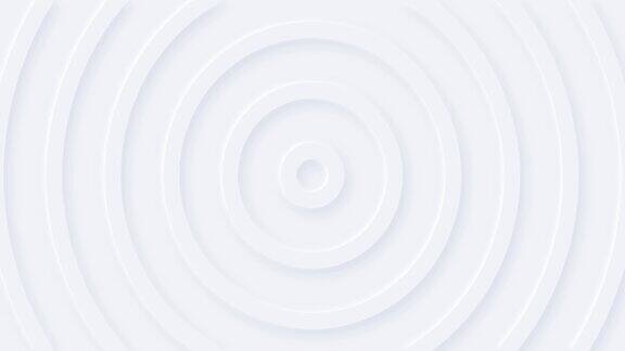 抽象的白色圆与柔和的阴影3d干净的浮雕背景