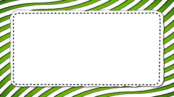 绿色条纹白色矩形形状背景文本