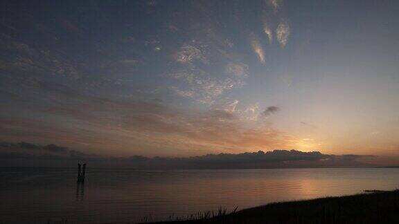 延时摄影青海湖的日出青海中国