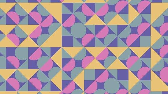 几何瓷砖抽象无缝循环动画模式抽象的几何马赛克与非常接近的紫罗兰元素无尽的运动图形背景平面设计