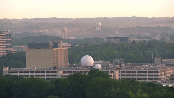 鸟瞰图的国家安全局(NSA)总部在米德堡