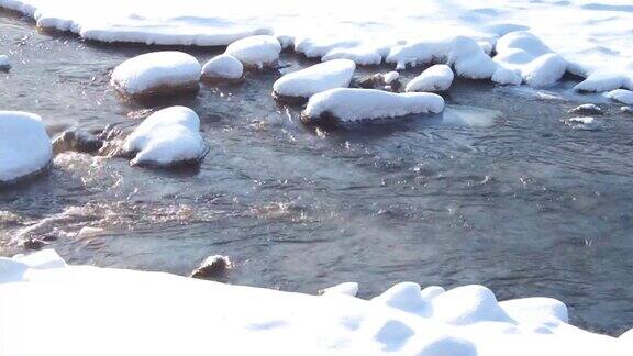 雪山间河