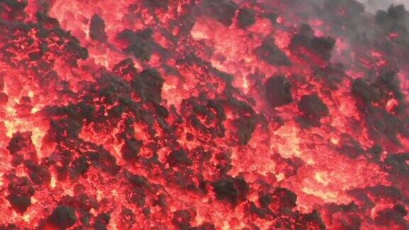 埃特纳火山的熔岩流