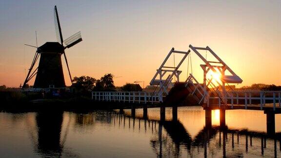 荷兰肯德戴克的风车荷兰
