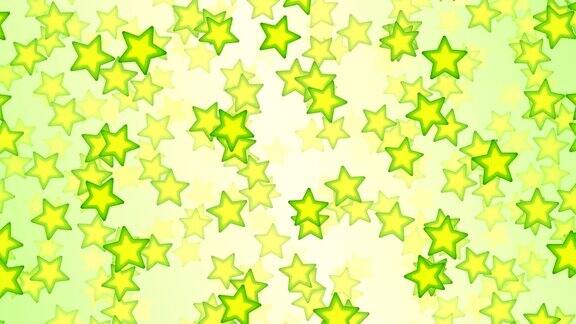 坠落的星星动画-循环绿色