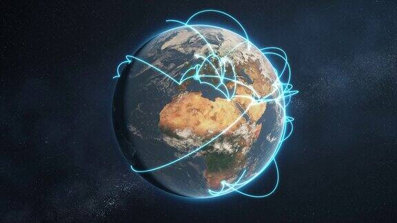 全球网络环-蓝天地球版本