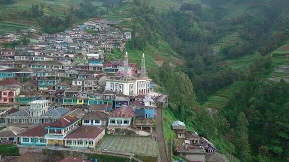sumbing山的村庄