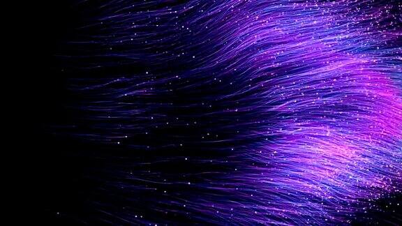 蓝紫粒子光纤