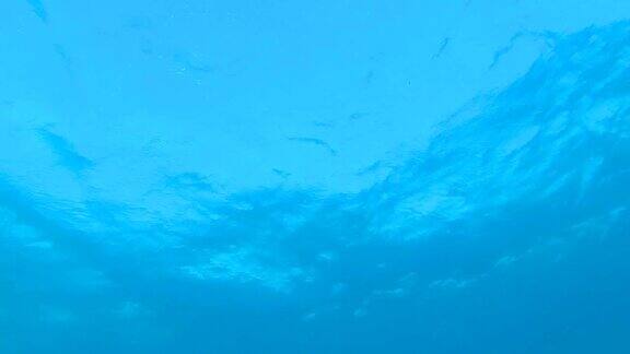 蓝色的海水和海浪
