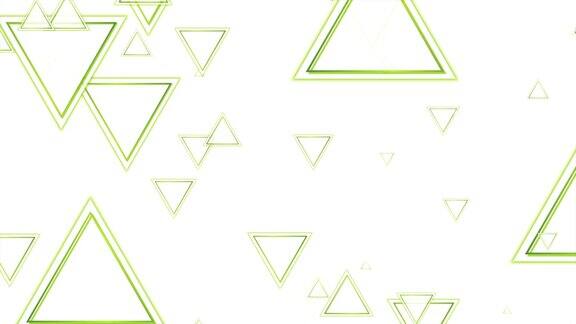 灰色和绿色三角形抽象几何技术运动背景