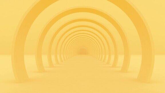 空的黄色的走廊