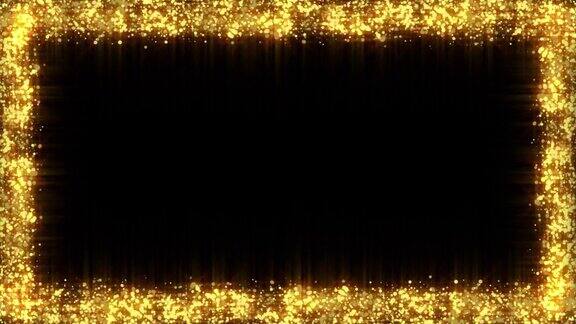 4k黄金闪光粒子框架