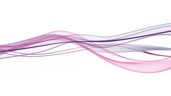 抽象的粉色波浪线-视频