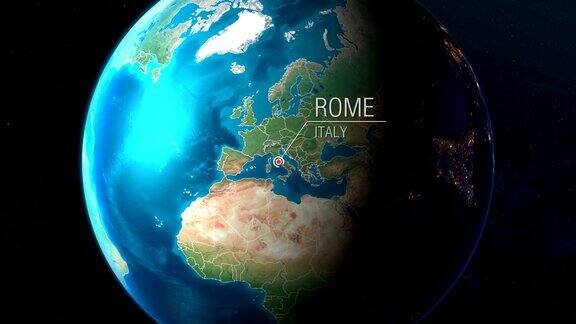意大利-罗马-从太空到地球