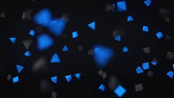 金字塔混沌粒子科幻3d渲染动画