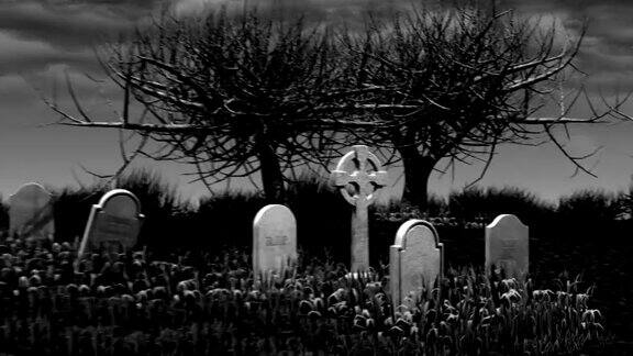 墓地僵尸-复古电影