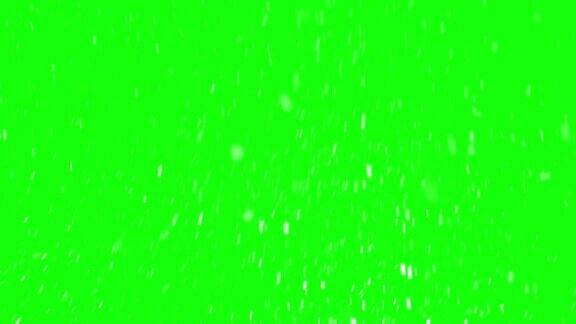 雪它是下雪的圣诞背景视频覆盖绿色屏幕
