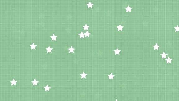 4k绿色柔和星形背景