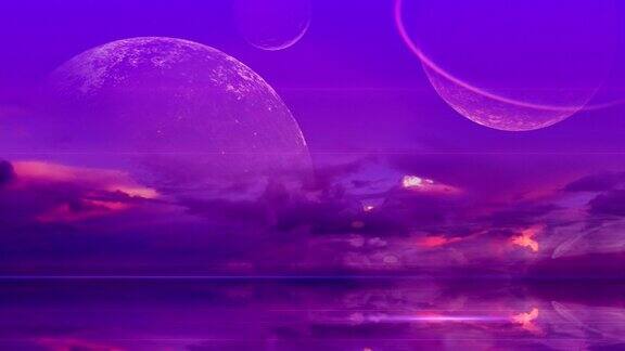 超现实的紫色的世界
