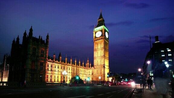 伦敦的国会大厦和大本钟