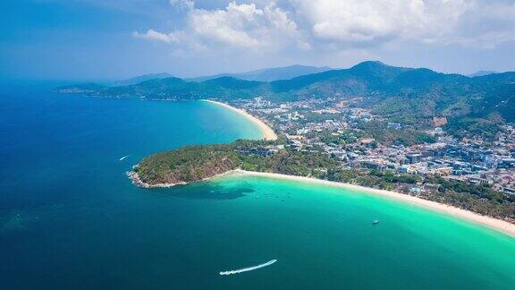 普吉岛热带海岸的超断层拥有完美的沙滩泰国