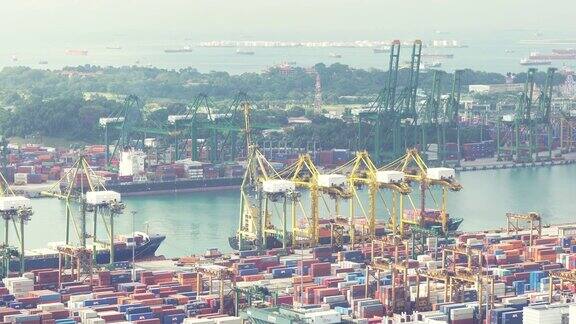 新加坡码头和海运集装箱