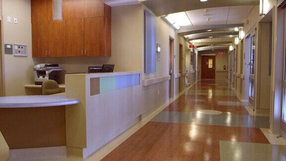 R3D拍摄医院空护士站和走廊