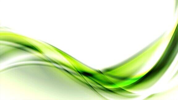 绿色抽象流动动态波浪运动设计
