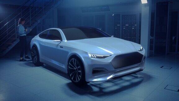 3D图形可视化显示了完全开发的汽车原型