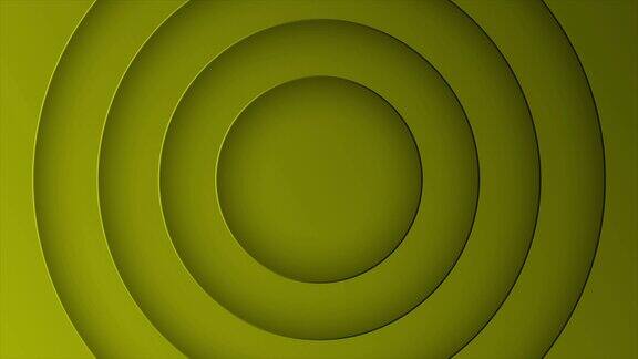 黄色简单简约的圆圈剪纸背景介绍背景