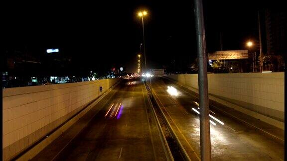 泰国清迈街头的夜景