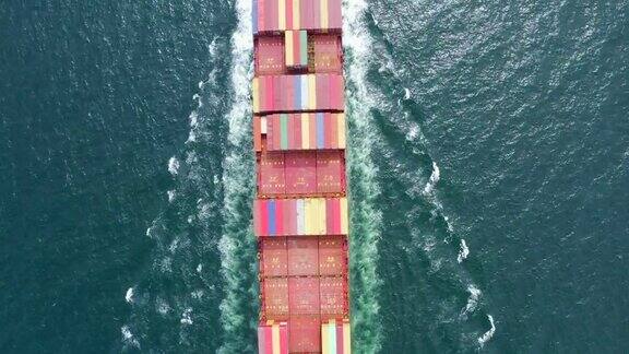 集装箱货船海上航行向世界各地运输货物