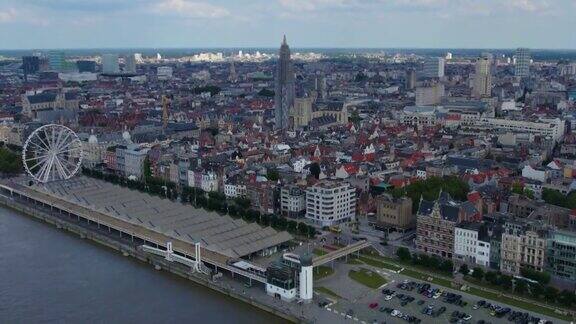 比利时安特卫普市鸟瞰图
