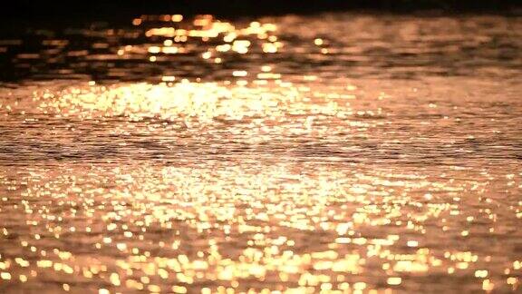 场景背景模糊夕阳下的水面背景虚化