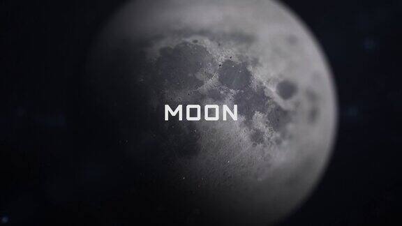 月球在外层空间的现实视图月球在天空月球轨道现代月球现实的月亮阶段在4K动画惊人的月球粗糙的表面布满陨石坑来自宇宙和撞击我们的卫星月球一个敬畏的relief