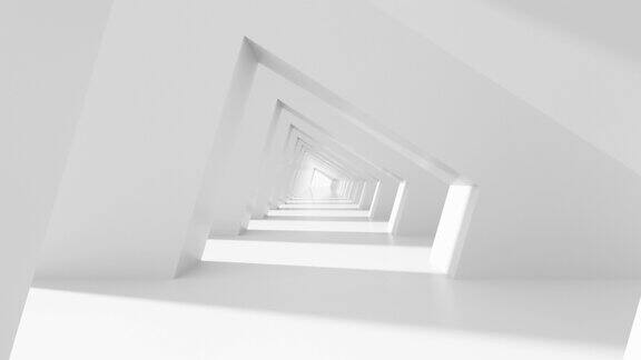 白色抽象坡廊
