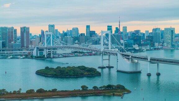 延时彩虹桥与东京塔