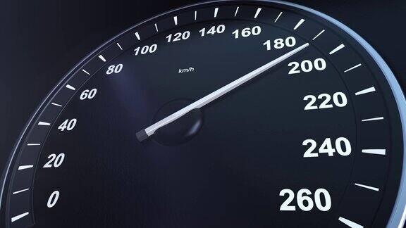 汽车速度计正在加速