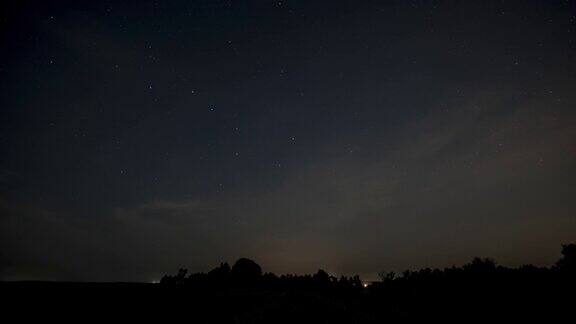 夜空中移动星星的时间间隔