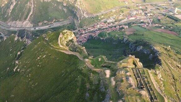 山景鸟瞰图潘科博峡谷布尔戈斯卡斯蒂利亚莱昂西班牙
