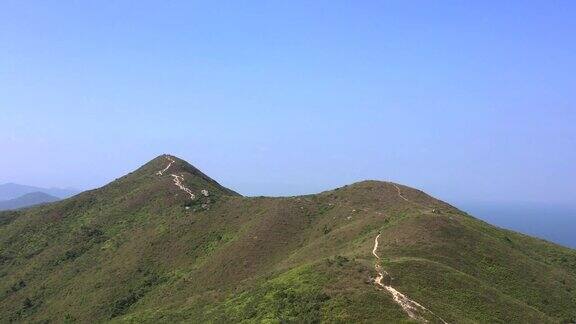 飞过高山航拍西贡香港郊野户外