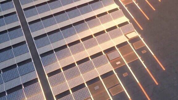 光伏太阳能电池板在屋顶上组装